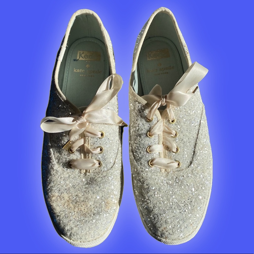 Keds x Kate Spade New York Glitter Sneakers, Cream - 7.5